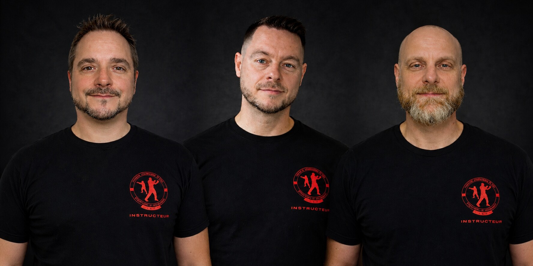 Fabien Baudoux, Jérôme Baudoux et Arnaud Drogat, les trois instructeurs EKOP Baudoux